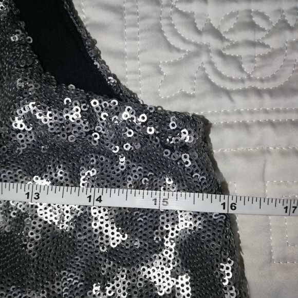 ARITZIA / TATULA Black & Silver Canterbury Sequins Festive Mini Dress Size Small - Picture 11 of 13